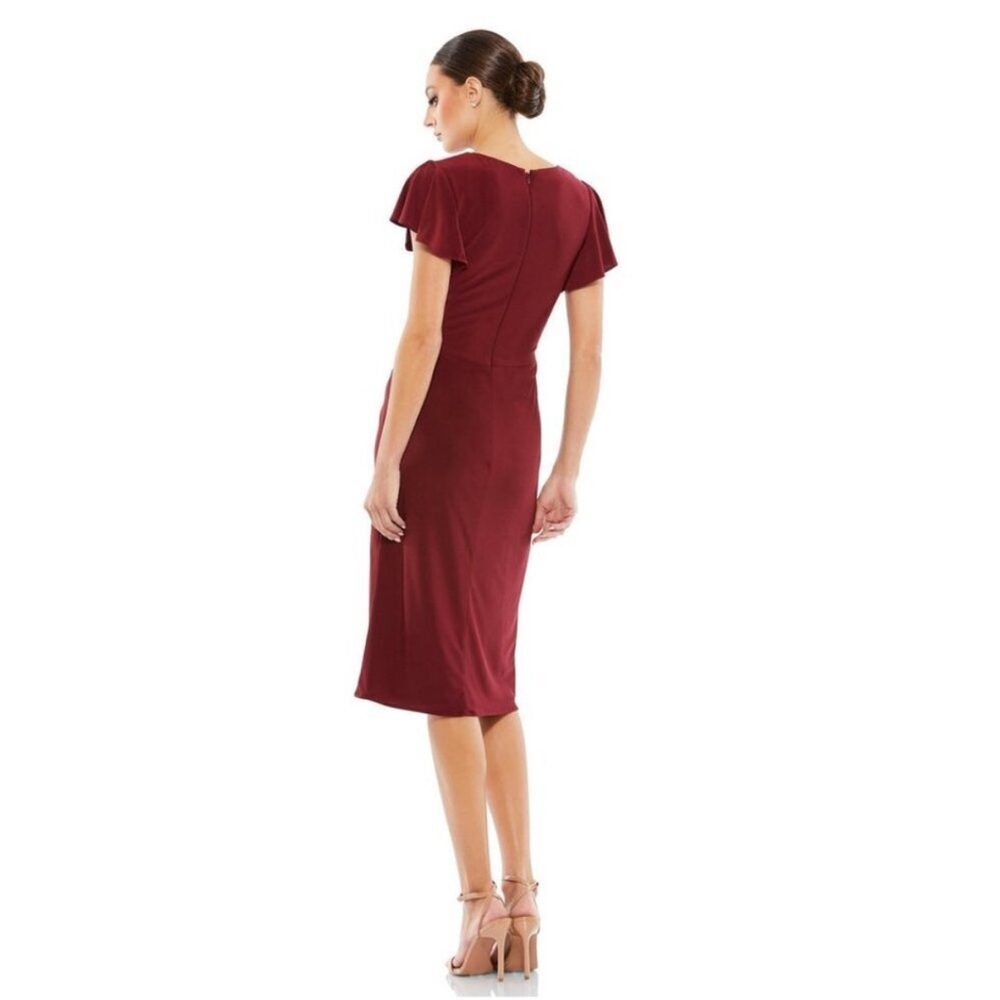 IEENA for MAC DUGAL Flounce Sleeve Midi Dress | Size 8 - Picture 3 of 8